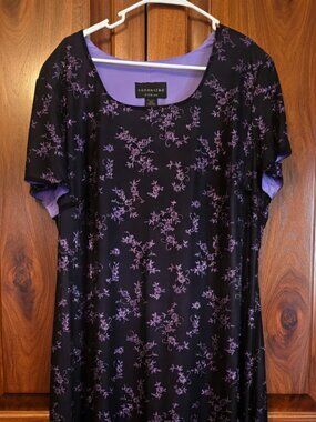 Gorgeous black mesh lace overlay over purple dress with sparle